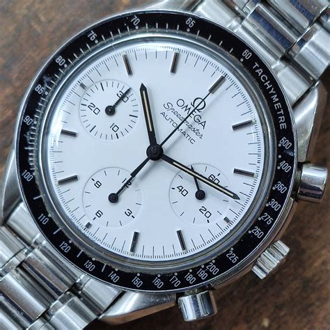 new omega speedmaster white|omega speedmaster reduced white dial.